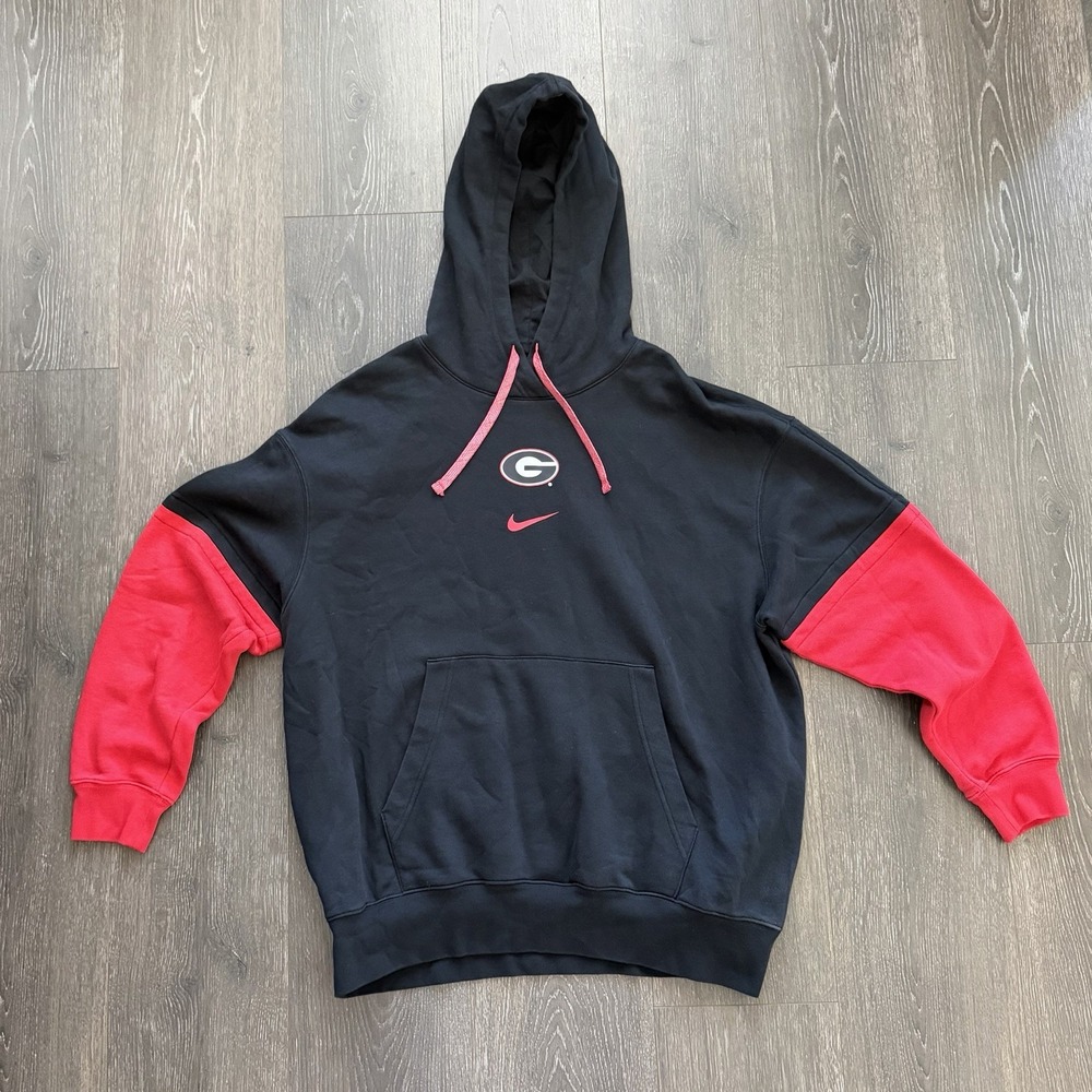 Nike Georgia Bulldogs Hoodie UGA Mens Medium NCAA Football Sweatshirt Gameday
